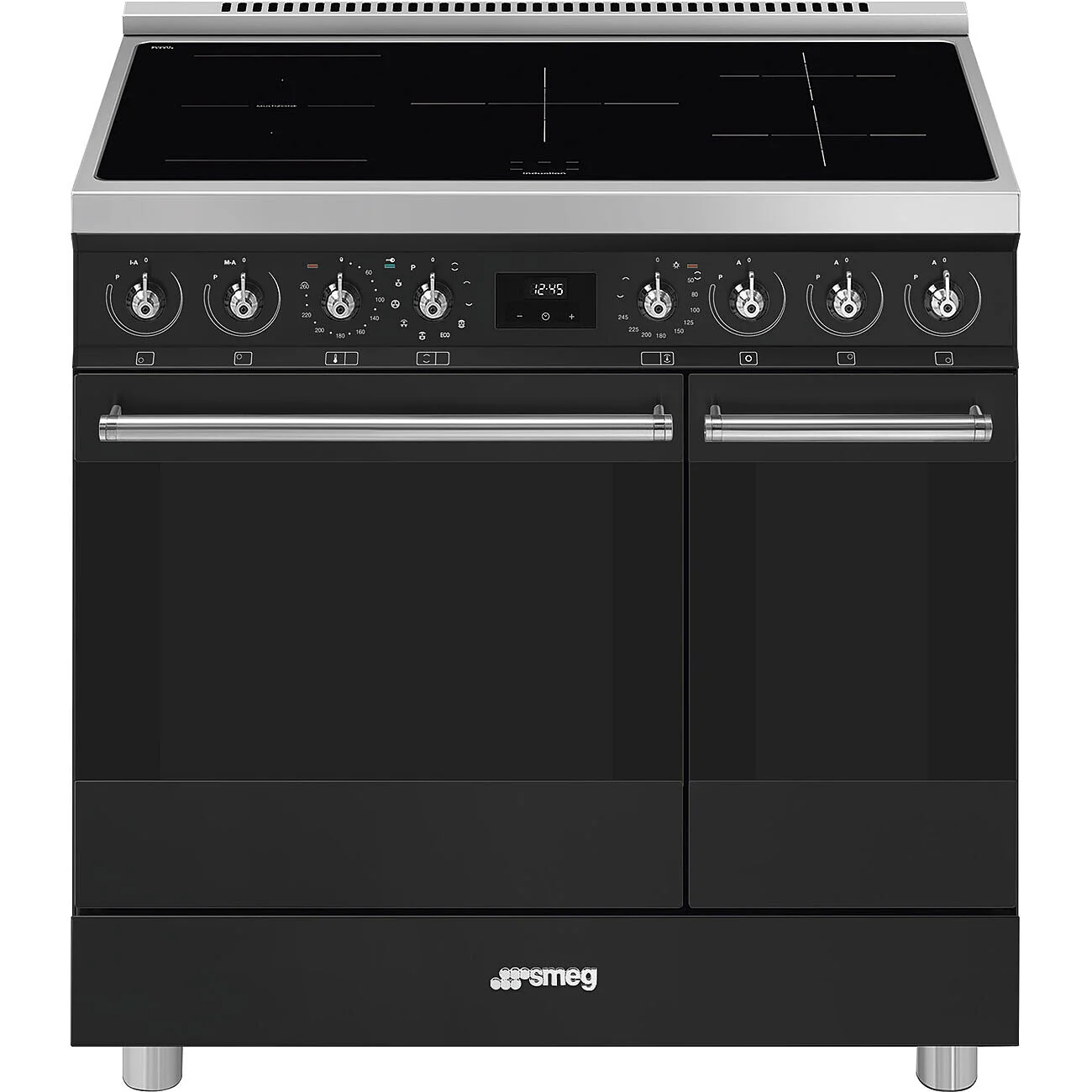 90cm Double Cavity Pyrolytic Cooker with Induction Hob - Image 3