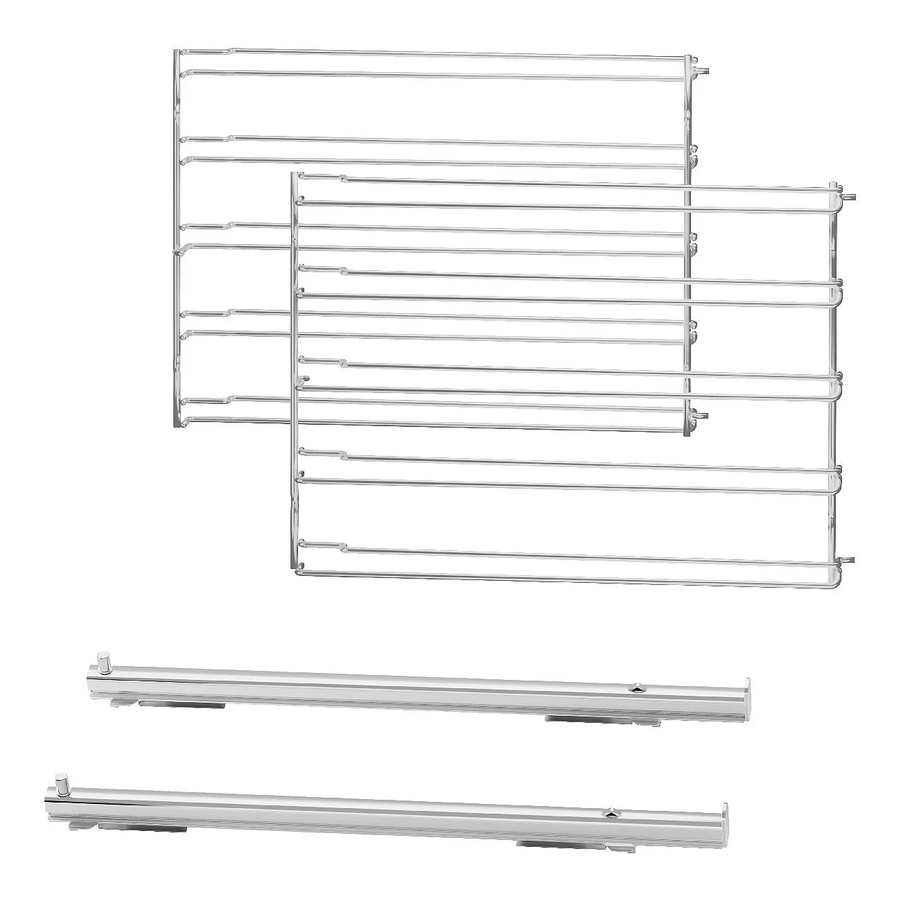 Partially extractable telescopic guidesb with side racks for SO Models - Image 2